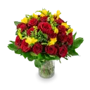 Kytice růží s fréziemi